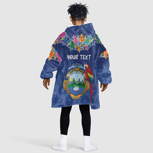 Pura Vida Costa Rica Personalized Kid Wearable Blanket Hoodie Oxcart Ornate Inspired - African Pride