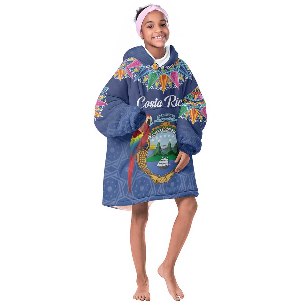 Pura Vida Costa Rica Personalized Kid Wearable Blanket Hoodie Oxcart Ornate Inspired - African Pride