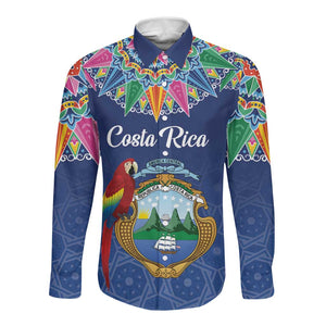 Pura Vida Costa Rica Personalized Long Sleeve Button Shirt Oxcart Ornate Inspired - African Pride