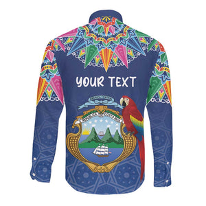 Pura Vida Costa Rica Personalized Long Sleeve Button Shirt Oxcart Ornate Inspired - African Pride