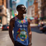 Pura Vida Costa Rica Personalized Men Tank Top Oxcart Ornate Inspired - African Pride