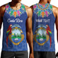 Pura Vida Costa Rica Personalized Men Tank Top Oxcart Ornate Inspired - African Pride