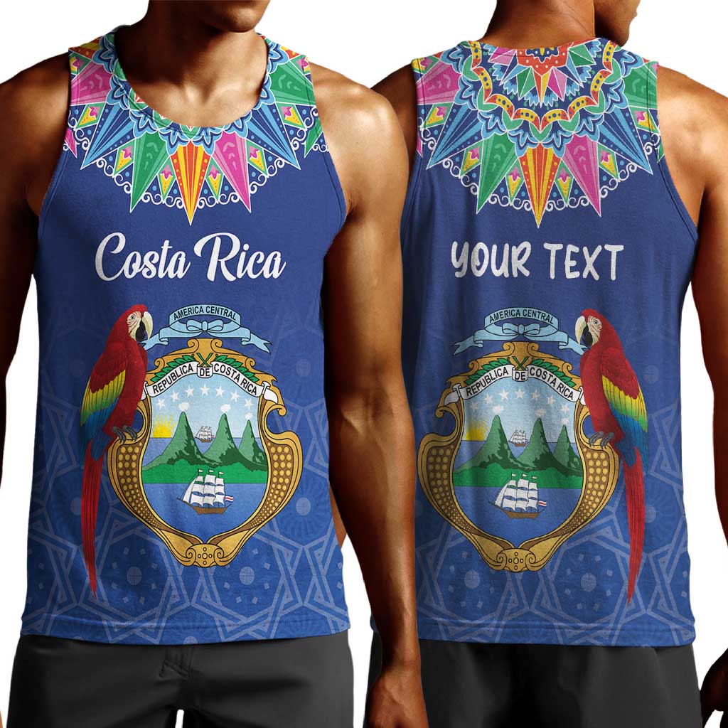 Pura Vida Costa Rica Personalized Men Tank Top Oxcart Ornate Inspired - African Pride