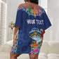 Pura Vida Costa Rica Personalized Off Shoulder Short Dress Oxcart Ornate Inspired - African Pride