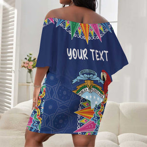 Pura Vida Costa Rica Personalized Off Shoulder Short Dress Oxcart Ornate Inspired - African Pride