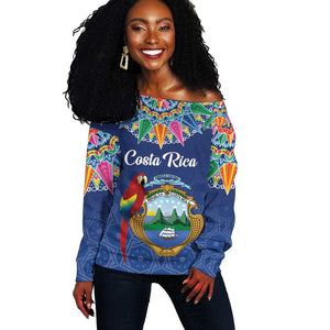Pura Vida Costa Rica Personalized Off Shoulder Sweater Oxcart Ornate Inspired - African Pride