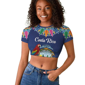 Pura Vida Costa Rica Personalized Raglan Cropped T shirt Oxcart Ornate Inspired - African Pride