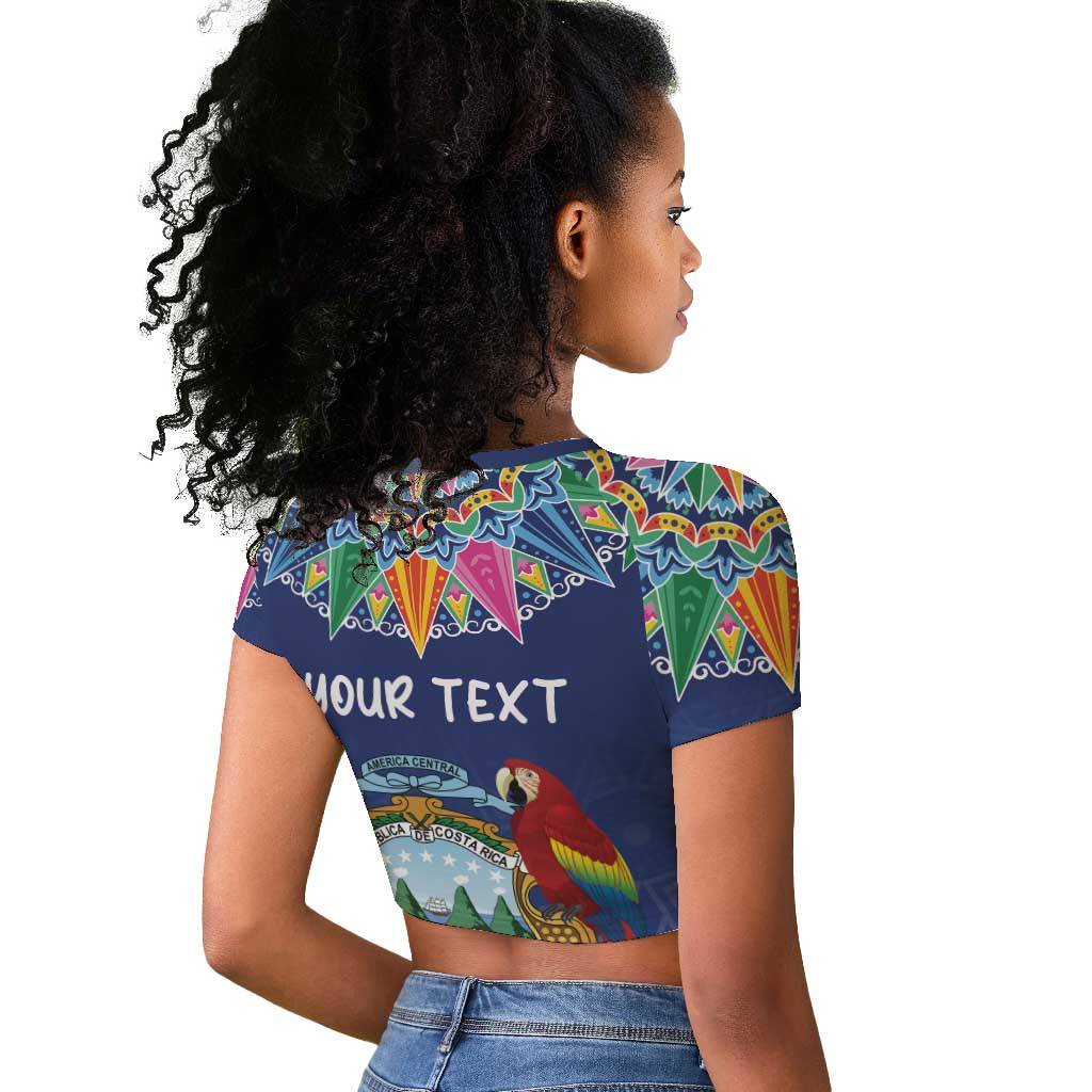 Pura Vida Costa Rica Personalized Raglan Cropped T shirt Oxcart Ornate Inspired - African Pride