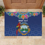 Pura Vida Costa Rica Personalized Rubber Doormat Oxcart Ornate Inspired - African Pride