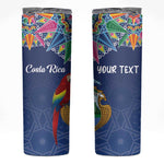 Pura Vida Costa Rica Personalized Skinny Tumbler Oxcart Ornate Inspired - African Pride