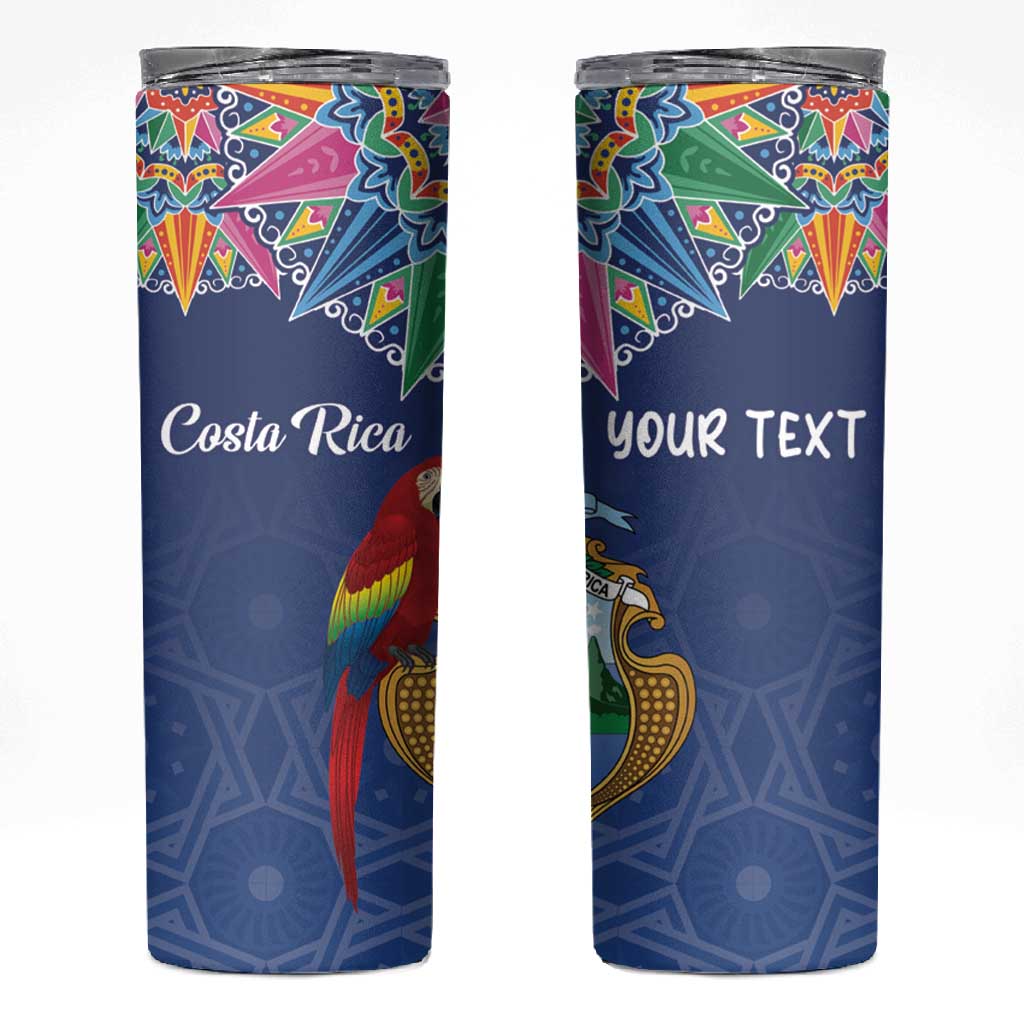 Pura Vida Costa Rica Personalized Skinny Tumbler Oxcart Ornate Inspired - African Pride