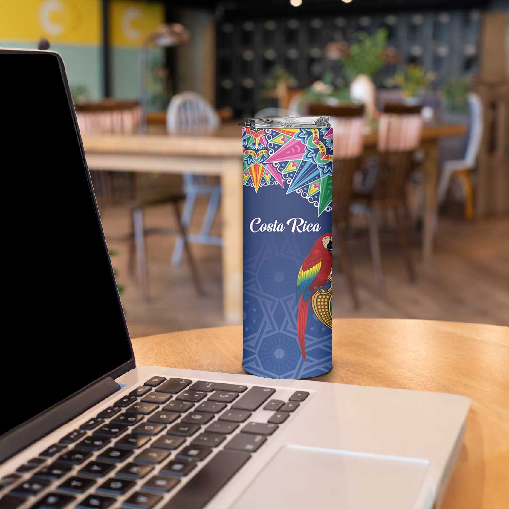 Pura Vida Costa Rica Personalized Skinny Tumbler Oxcart Ornate Inspired - African Pride