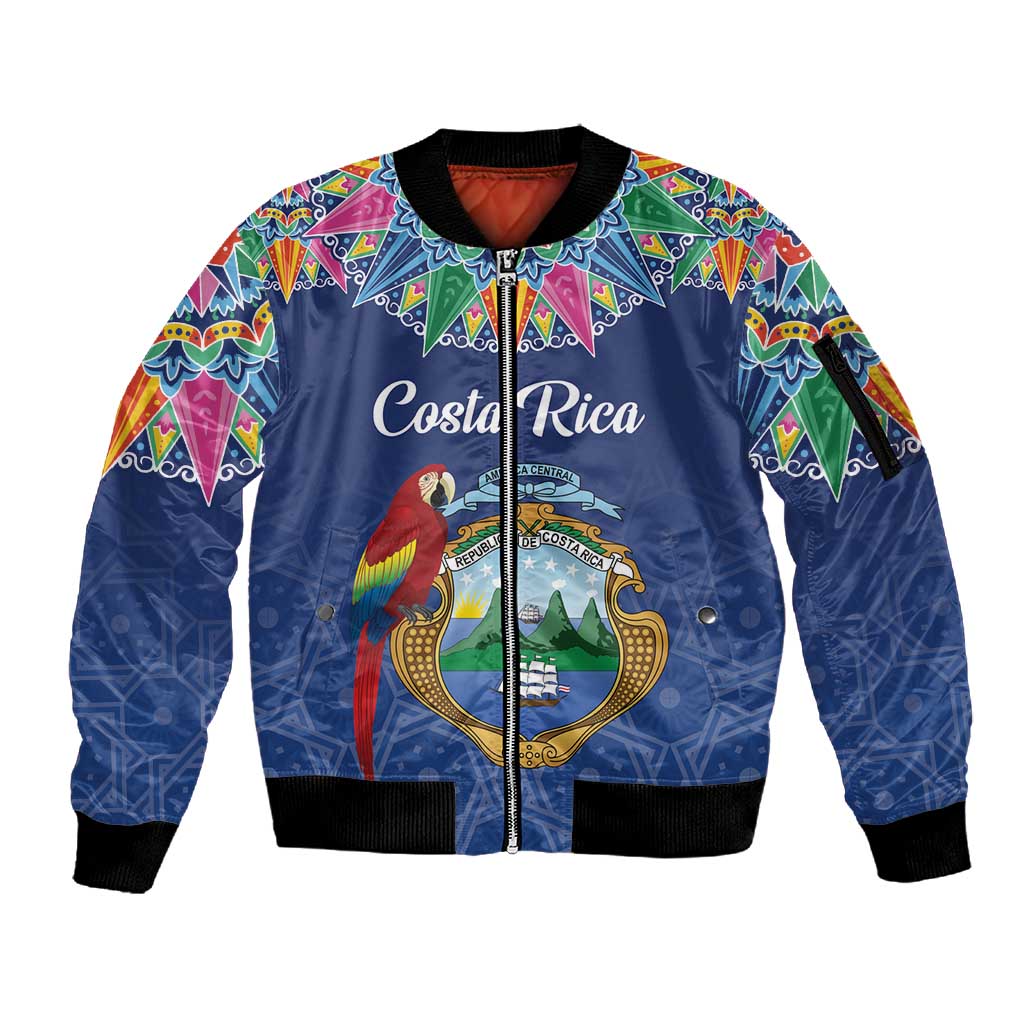 Pura Vida Costa Rica Personalized Sleeve Zip Bomber Jacket Oxcart Ornate Inspired - African Pride