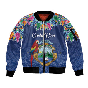 Pura Vida Costa Rica Personalized Sleeve Zip Bomber Jacket Oxcart Ornate Inspired - African Pride