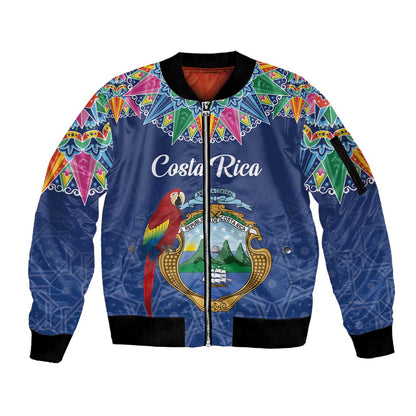 Pura Vida Costa Rica Personalized Sleeve Zip Bomber Jacket Oxcart Ornate Inspired - African Pride