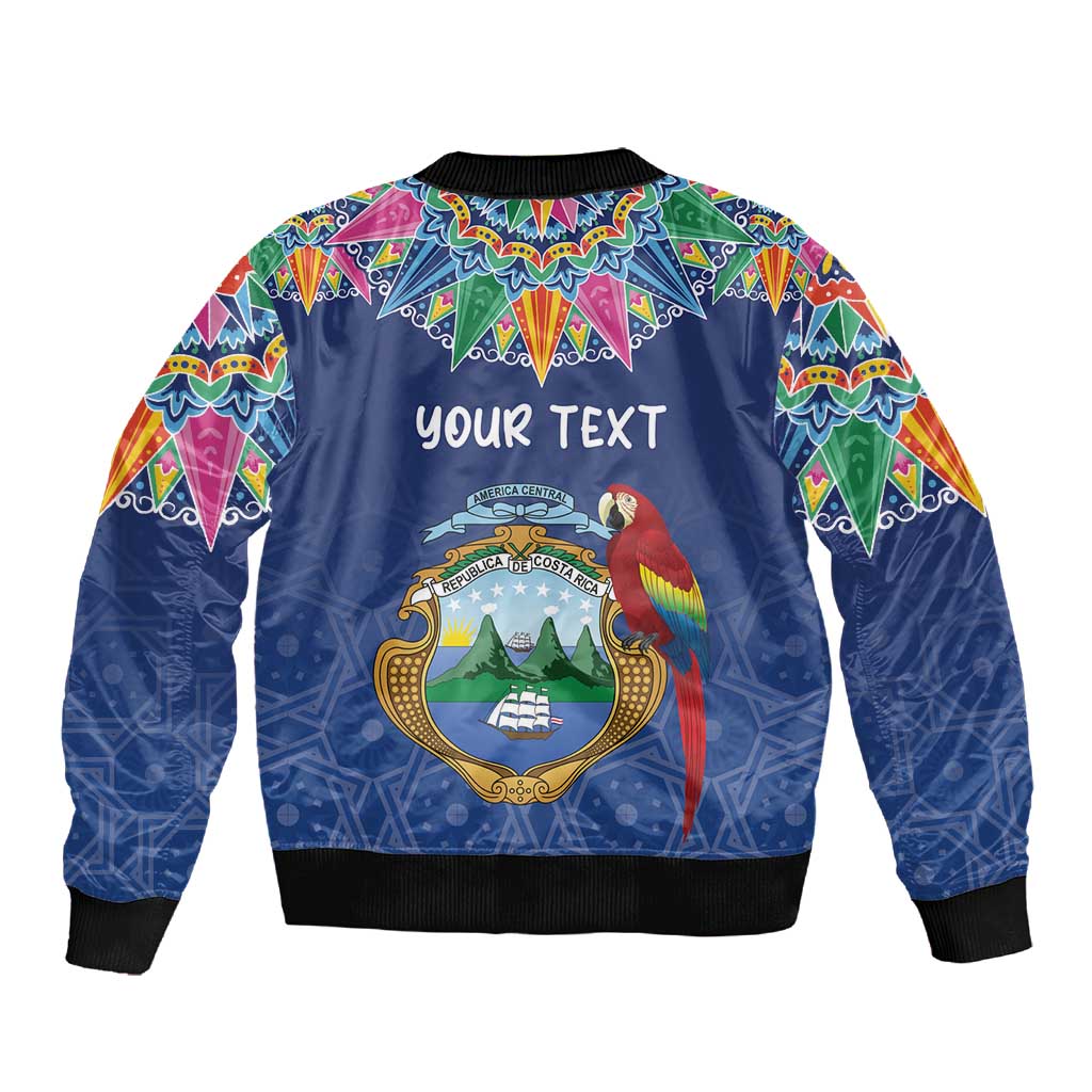 Pura Vida Costa Rica Personalized Sleeve Zip Bomber Jacket Oxcart Ornate Inspired - African Pride