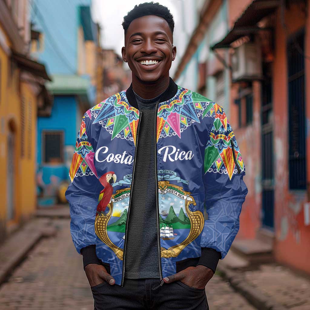 Pura Vida Costa Rica Personalized Sleeve Zip Bomber Jacket Oxcart Ornate Inspired - African Pride