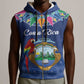 Pura Vida Costa Rica Personalized Sleeveless Zip Hoodie Oxcart Ornate Inspired - African Pride