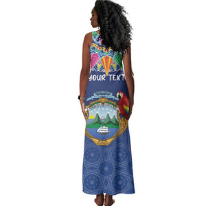 Pura Vida Costa Rica Personalized Tank Maxi Dress Oxcart Ornate Inspired - African Pride
