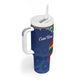 Pura Vida Costa Rica Personalized Tumbler With Handle Oxcart Ornate Inspired - African Pride