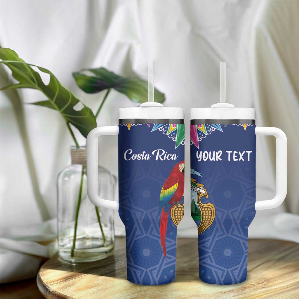 Pura Vida Costa Rica Personalized Tumbler With Handle Oxcart Ornate Inspired - African Pride