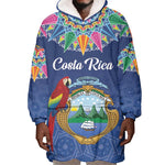 Pura Vida Costa Rica Personalized Wearable Blanket Hoodie Oxcart Ornate Inspired - African Pride