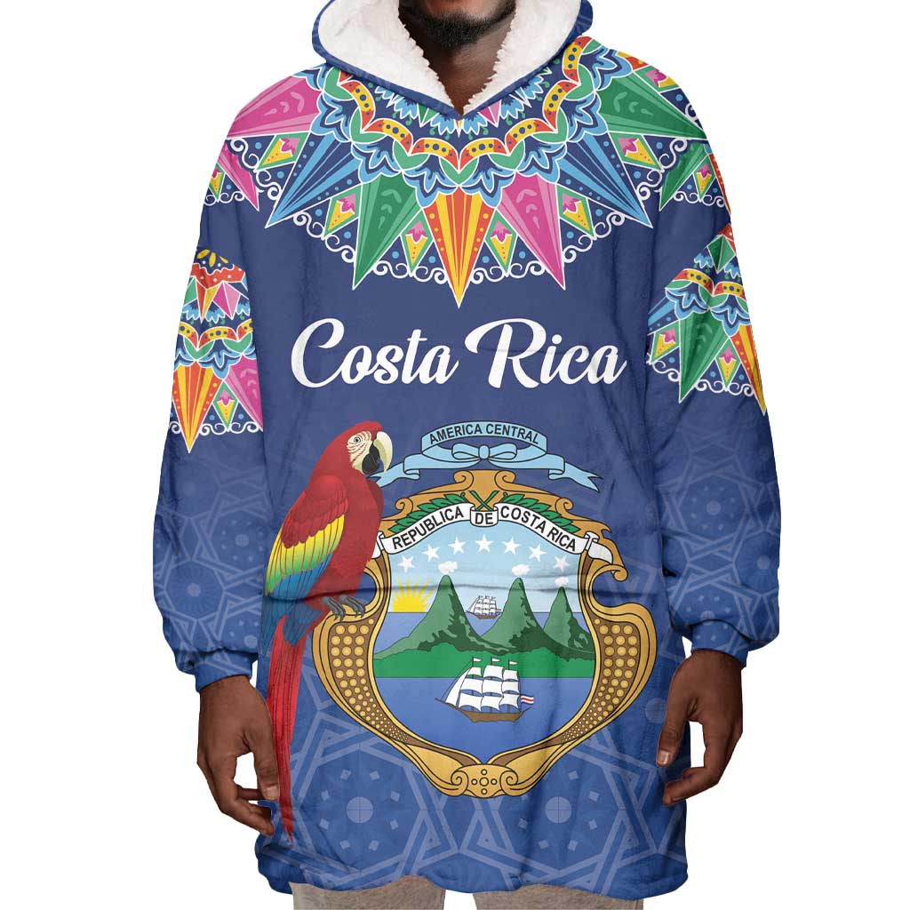 Pura Vida Costa Rica Personalized Wearable Blanket Hoodie Oxcart Ornate Inspired - African Pride