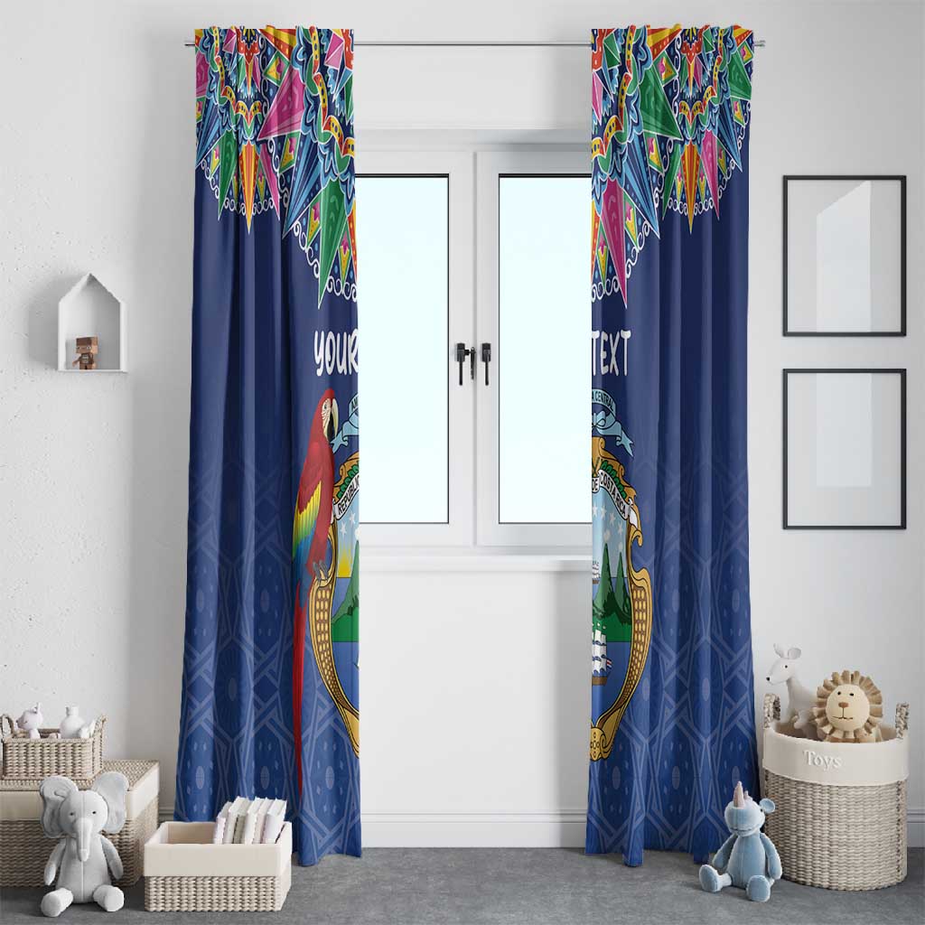 Pura Vida Costa Rica Personalized Window Curtain Oxcart Ornate Inspired - African Pride