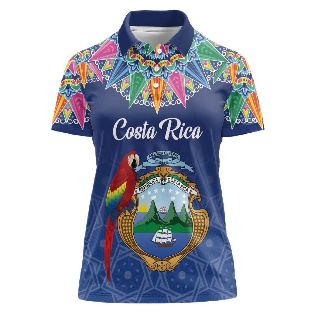 Pura Vida Costa Rica Personalized Women Polo Shirt Oxcart Ornate Inspired - African Pride