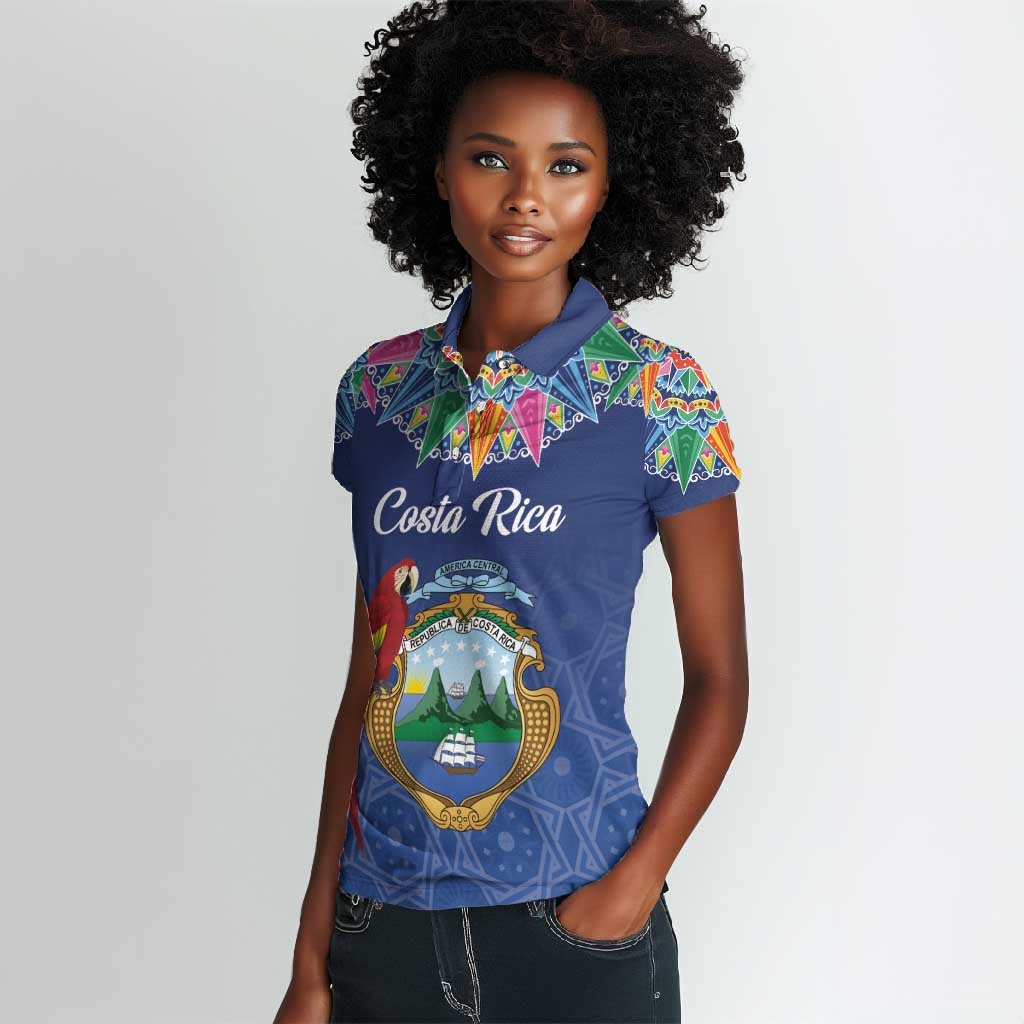 Pura Vida Costa Rica Personalized Women Polo Shirt Oxcart Ornate Inspired - African Pride