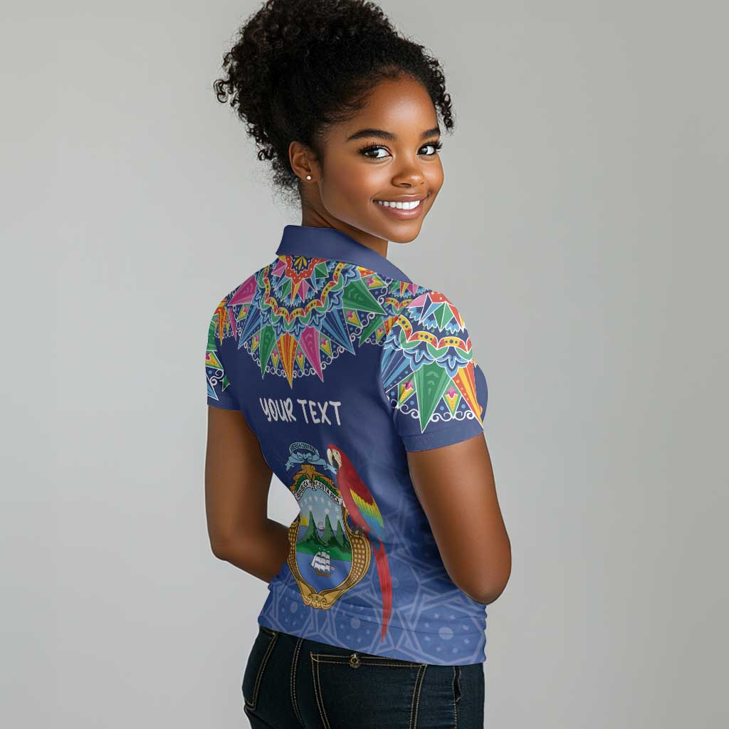 Pura Vida Costa Rica Personalized Women Polo Shirt Oxcart Ornate Inspired - African Pride
