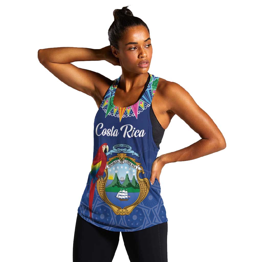 Pura Vida Costa Rica Personalized Women Racerback Tank Oxcart Ornate Inspired - African Pride