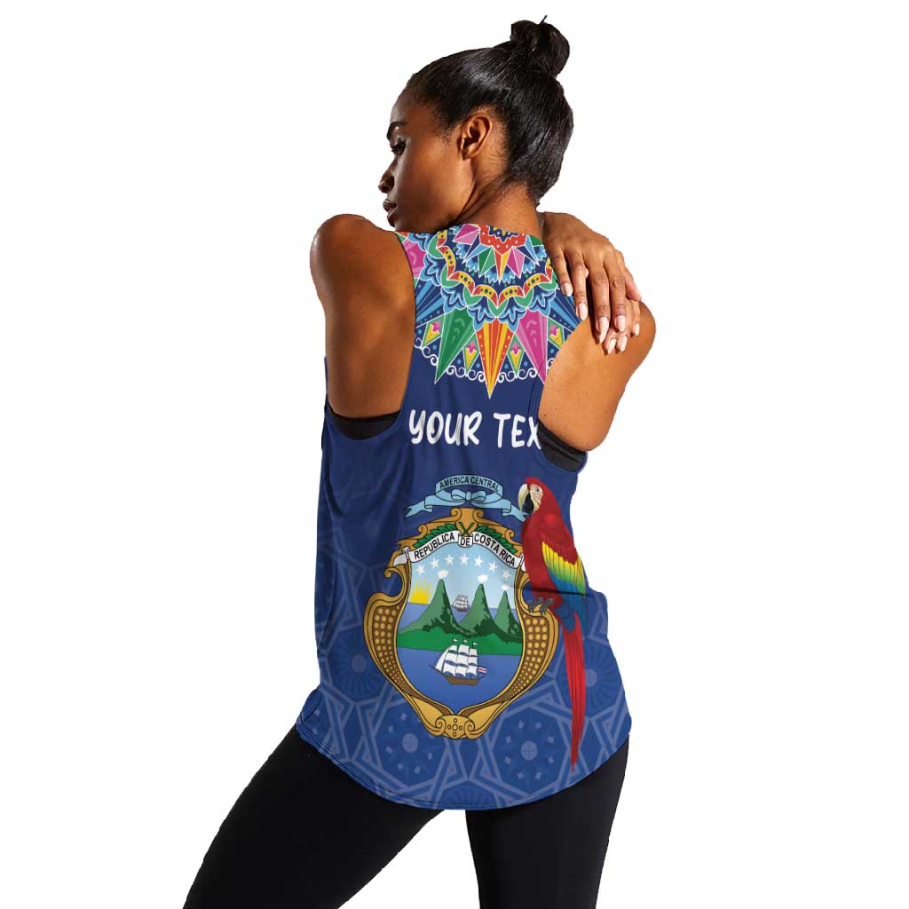 Pura Vida Costa Rica Personalized Women Racerback Tank Oxcart Ornate Inspired - African Pride
