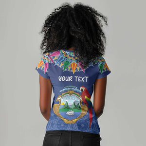 Pura Vida Costa Rica Personalized Women V-Neck T-Shirt Oxcart Ornate Inspired - African Pride