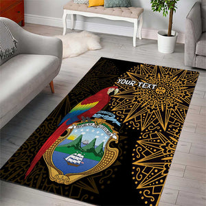 Pura Vida Costa Rica Personalized Area Rug Oxcart Ornate Inspired Gold Pattern - African Pride
