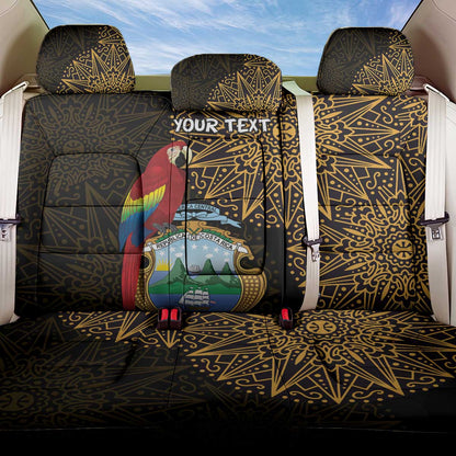 Pura Vida Costa Rica Personalized Back Car Seat Cover Oxcart Ornate Inspired Gold Pattern - African Pride
