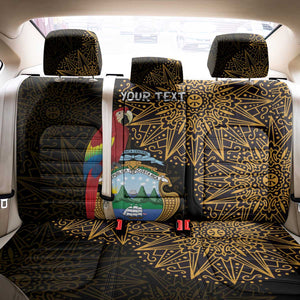 Pura Vida Costa Rica Personalized Back Car Seat Cover Oxcart Ornate Inspired Gold Pattern - African Pride