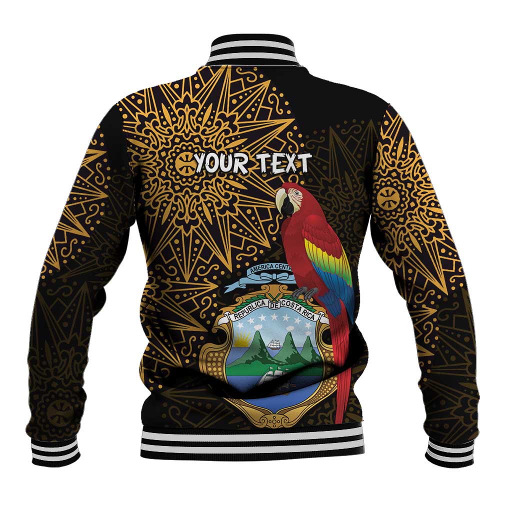 Pura Vida Costa Rica Personalized Baseball Jacket Oxcart Ornate Inspired Gold Pattern - African Pride