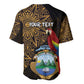 Pura Vida Costa Rica Personalized Baseball Jersey Oxcart Ornate Inspired Gold Pattern - African Pride