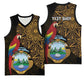 Pura Vida Costa Rica Personalized Basketball Jersey Oxcart Ornate Inspired Gold Pattern - African Pride