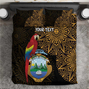 Pura Vida Costa Rica Personalized Bedding Set Oxcart Ornate Inspired Gold Pattern - African Pride