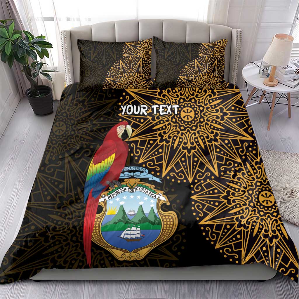 Pura Vida Costa Rica Personalized Bedding Set Oxcart Ornate Inspired Gold Pattern - African Pride