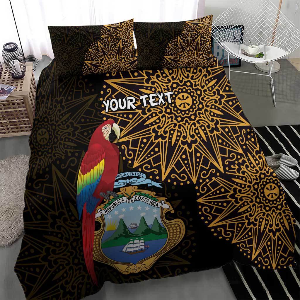 Pura Vida Costa Rica Personalized Bedding Set Oxcart Ornate Inspired Gold Pattern - African Pride