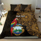 Pura Vida Costa Rica Personalized Bedding Set Oxcart Ornate Inspired Gold Pattern - African Pride