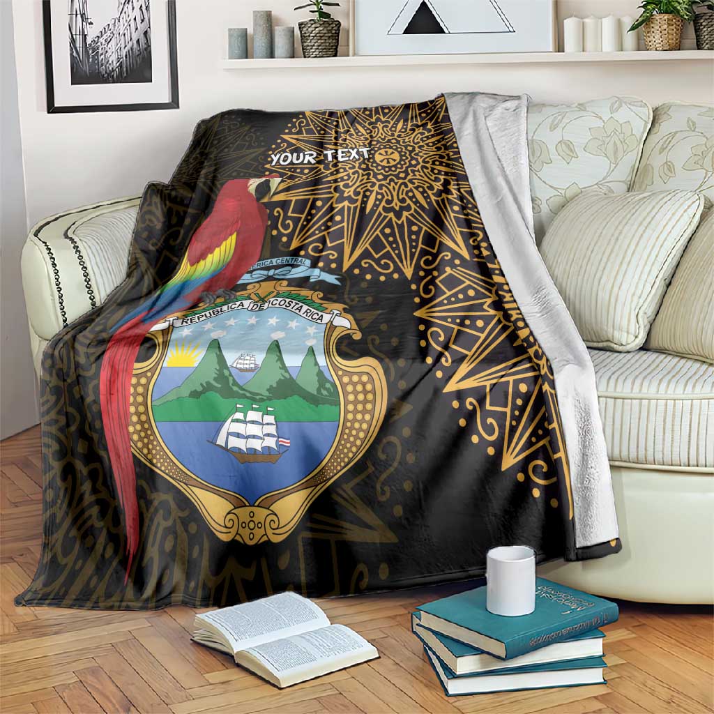 Pura Vida Costa Rica Personalized Blanket Oxcart Ornate Inspired Gold Pattern - African Pride
