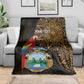 Pura Vida Costa Rica Personalized Blanket Oxcart Ornate Inspired Gold Pattern - African Pride