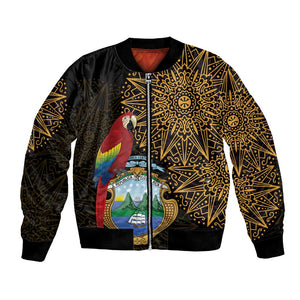 Pura Vida Costa Rica Personalized Bomber Jacket Oxcart Ornate Inspired Gold Pattern - African Pride