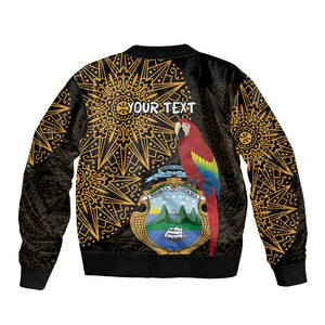 Pura Vida Costa Rica Personalized Bomber Jacket Oxcart Ornate Inspired Gold Pattern - African Pride