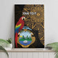 Pura Vida Costa Rica Personalized Canvas Wall Art Oxcart Ornate Inspired Gold Pattern - African Pride