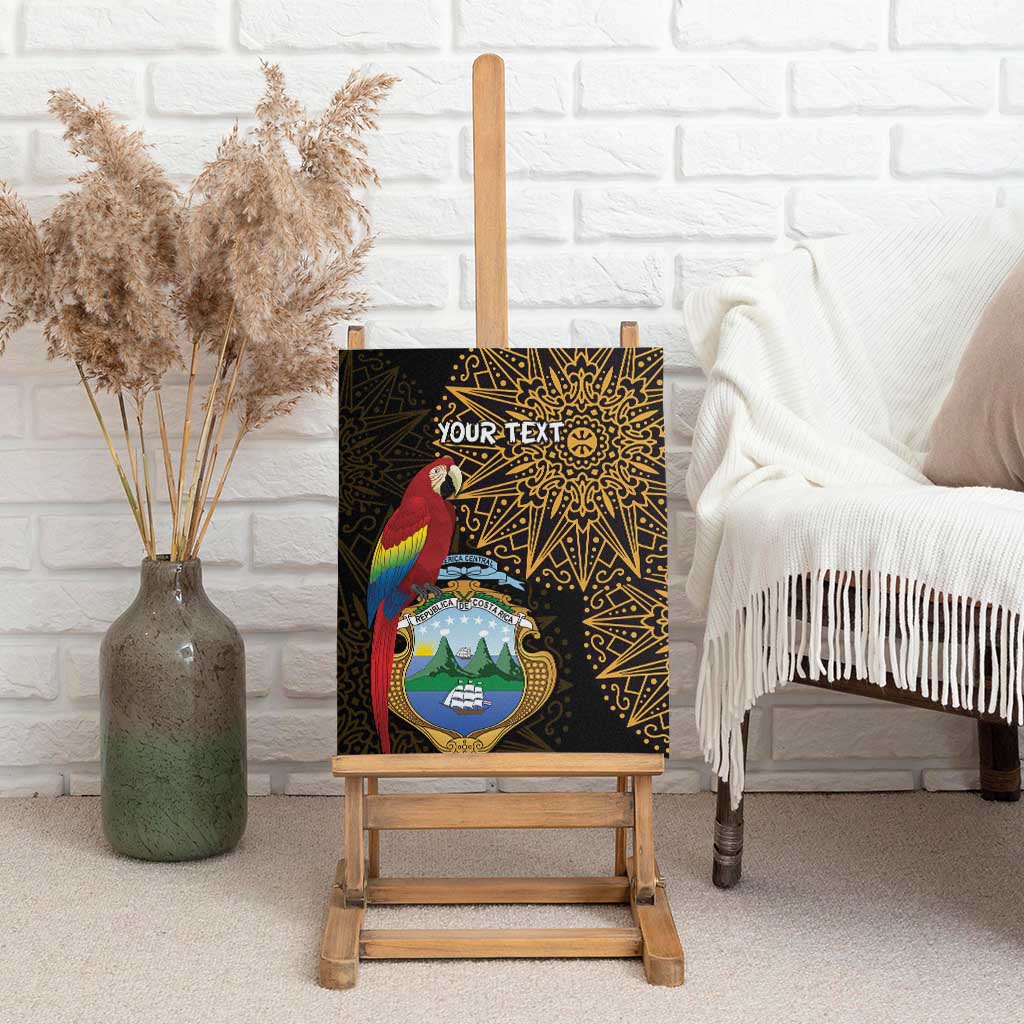 Pura Vida Costa Rica Personalized Canvas Wall Art Oxcart Ornate Inspired Gold Pattern - African Pride